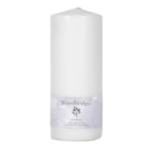 White Unscented Pillar Candle 25x10cm