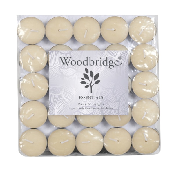 Ivory Unscented Tealights Pack of 50