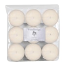 Ivory Unscented Maxi Tealights Pack of 9