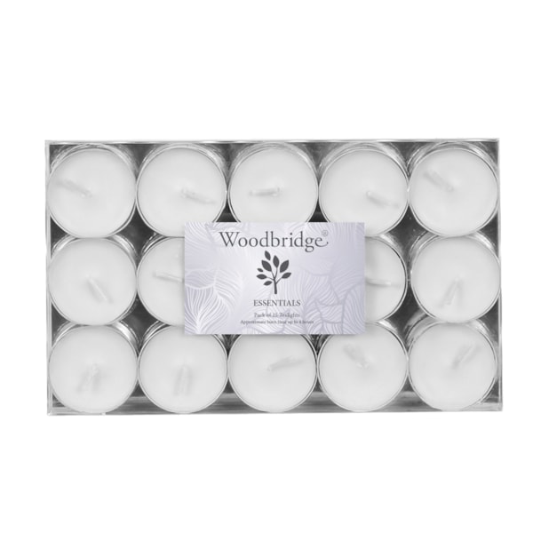 White Unscented Tealights Pack of 15