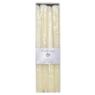 Ivory Unscented Tapered Dinner Candle Pack of 4 30cm