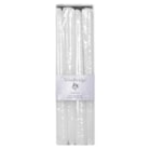 White Unscented Tapered Dinner Candle Pack of 4 30cm