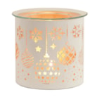 Tealight Wax Melter and Candle Holder - White Silhouette Melter Baubles