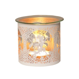 Tealight Wax Melter and Candle Holder - White & Gold Silhouette Melter Fairy