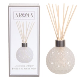 White Lustre Glass Reed Diffuser & 50 Rattan Reeds