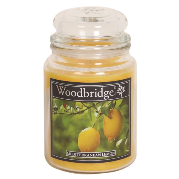 Mediterranean Lemon Woodbridge Large Scented Candle Jar