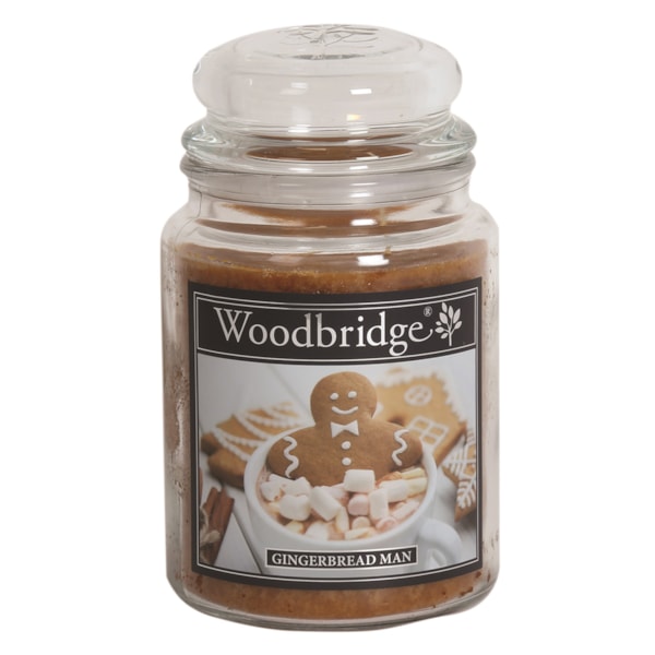 Gingerbread Man Woodbridge Large Scented Candle Jar