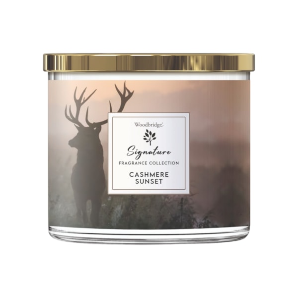 Cashmere Sunset Wax Tumbler Candle Jar by Woodbridge 410g