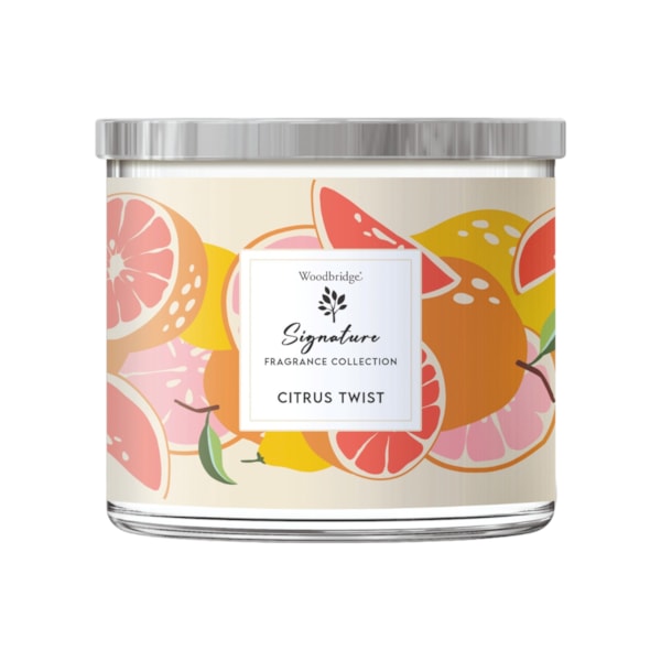 Citrus Twist Wax Tumbler Candle Jar by Woodbridge 410g